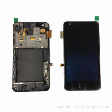 Mobile Phone for Samsung i9100 Galaxy S2 LCD and Digitizer Full Assembly with Frame